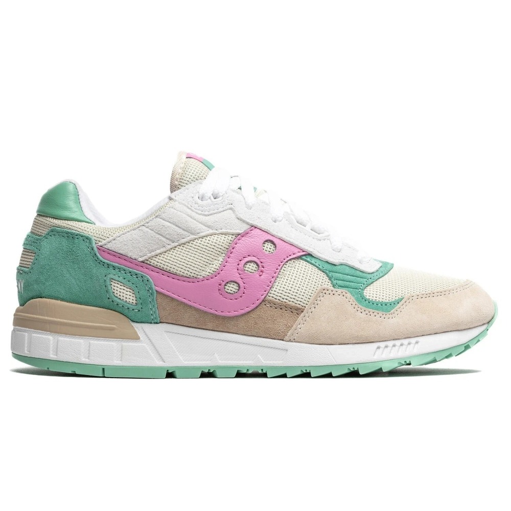 Saucony Shadow 5000 Men's Size 10 Running Shoes Beige Pink Teal S70665-34 NEW
